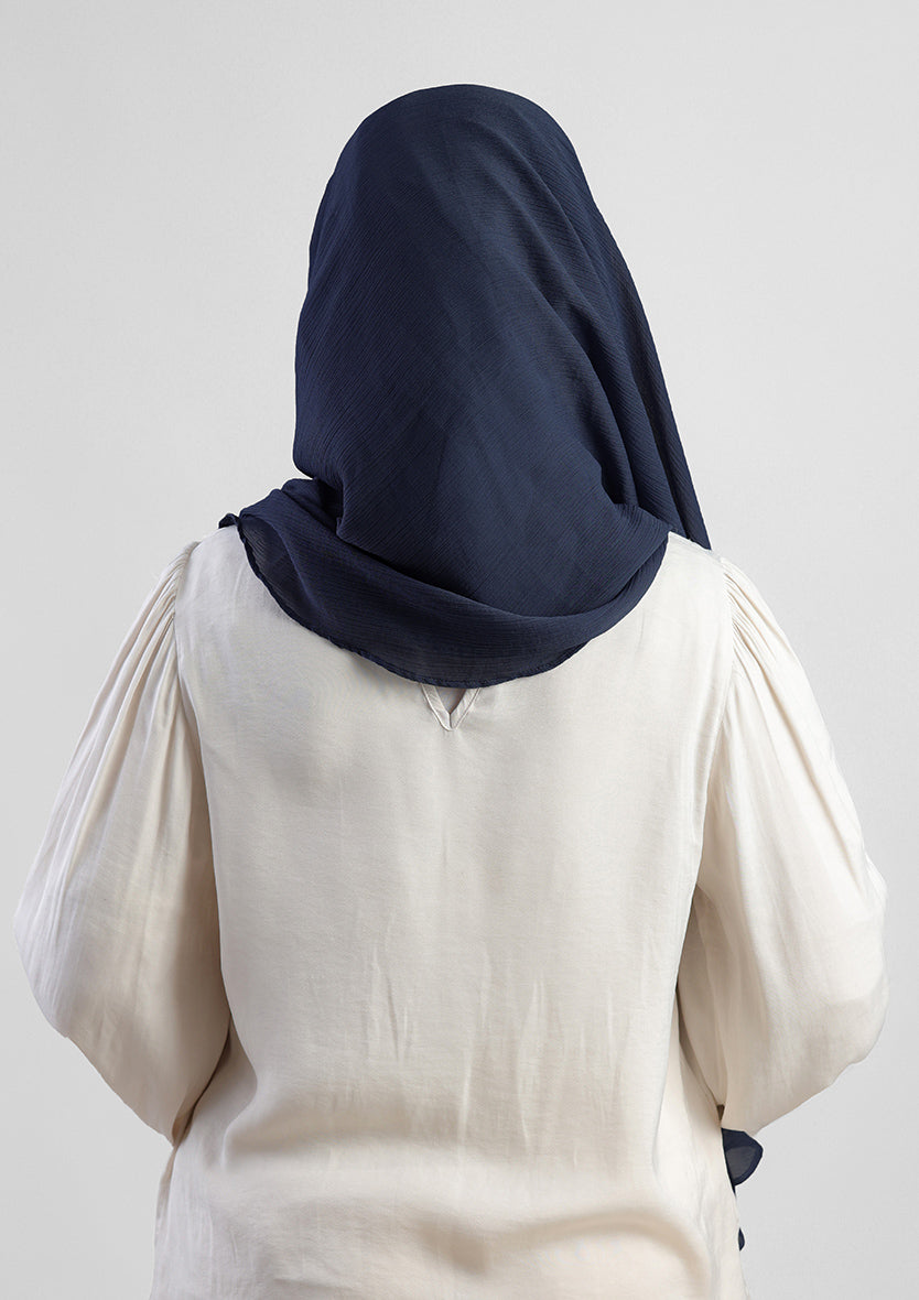 navy instant hijab with inner