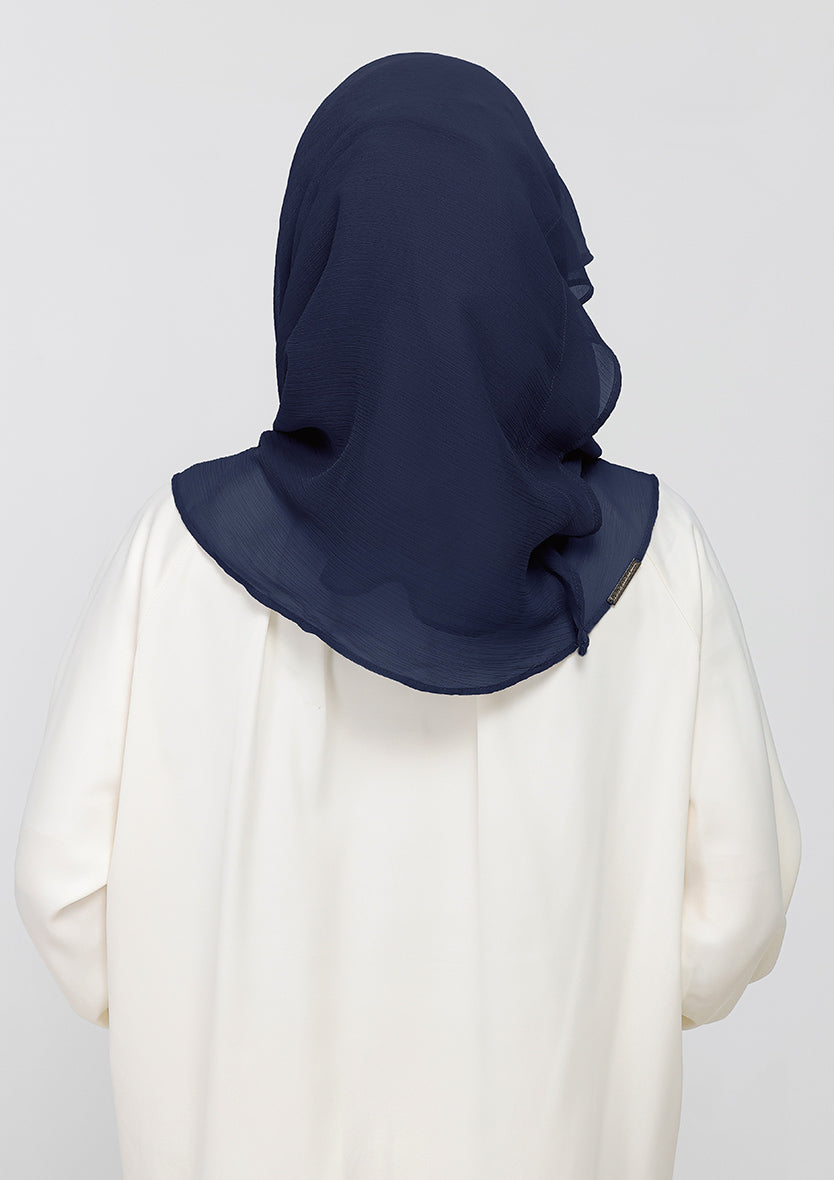 navy instant hijab with inner