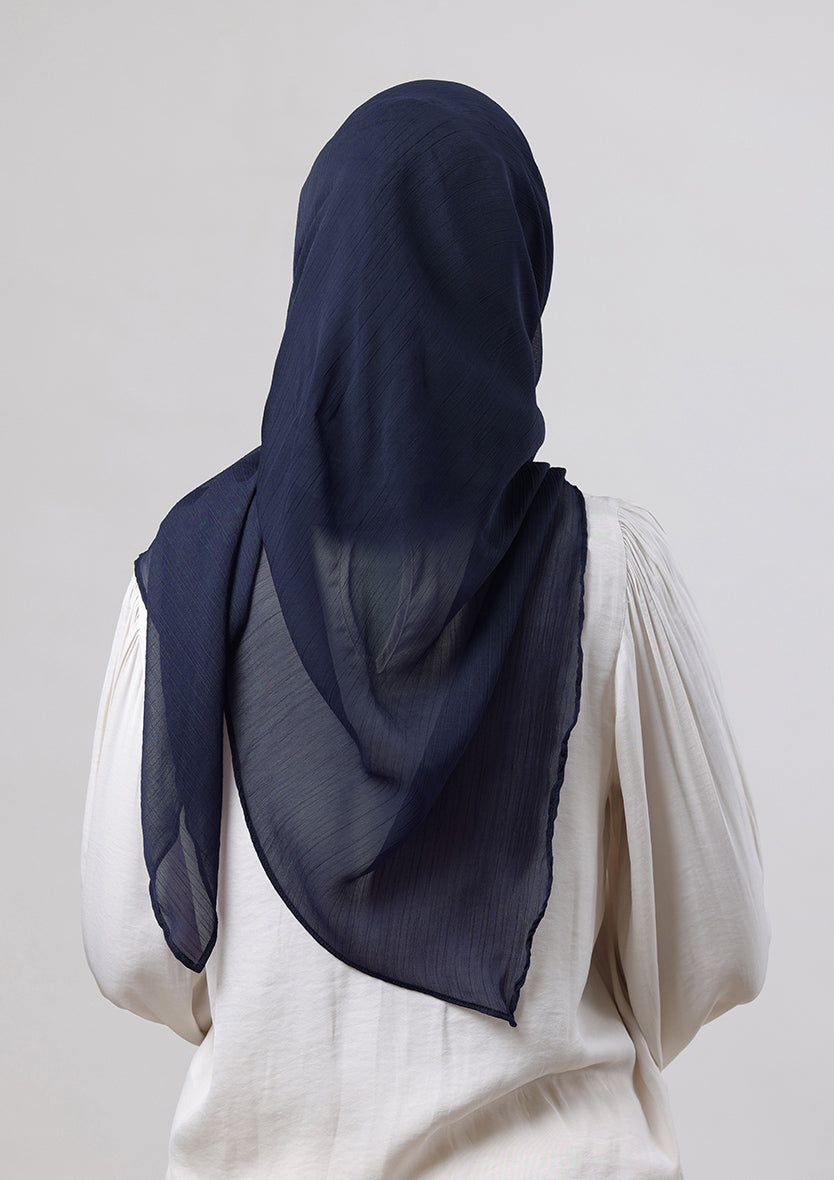 navy instant hijab with inner