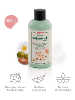 pigeon natural botanical baby head & body wash
