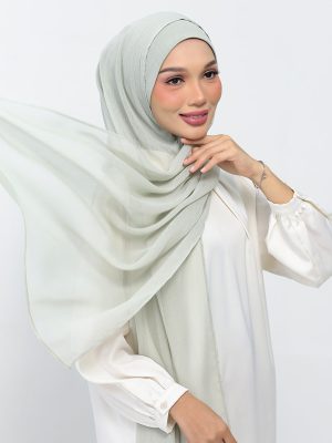 pigeon plain crinkled chiffon