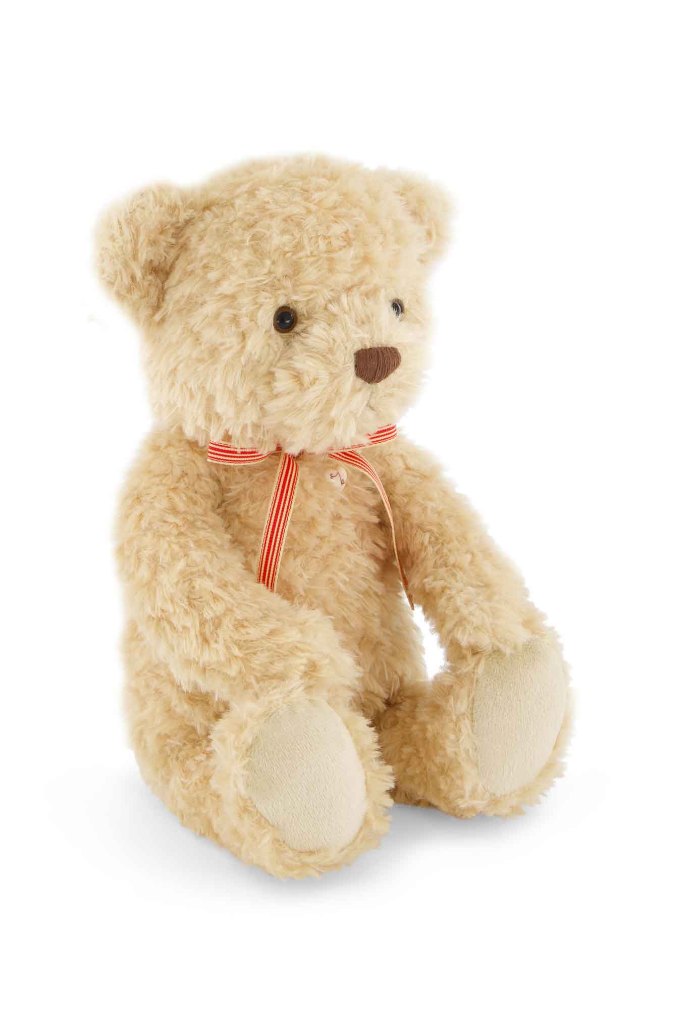 snuggle bunnies arthur the bear red stripe ribbon bow