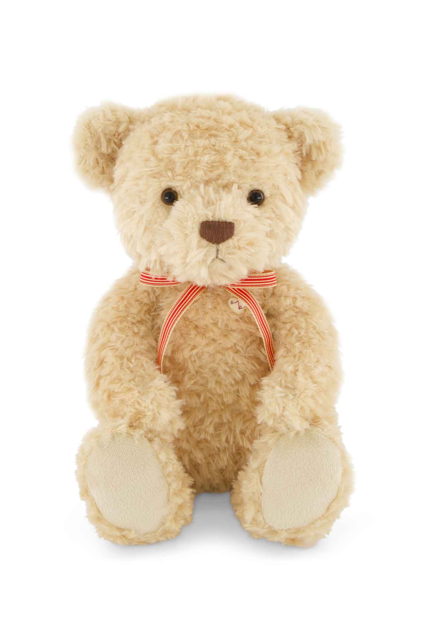 snuggle bunnies arthur the bear red stripe ribbon bow