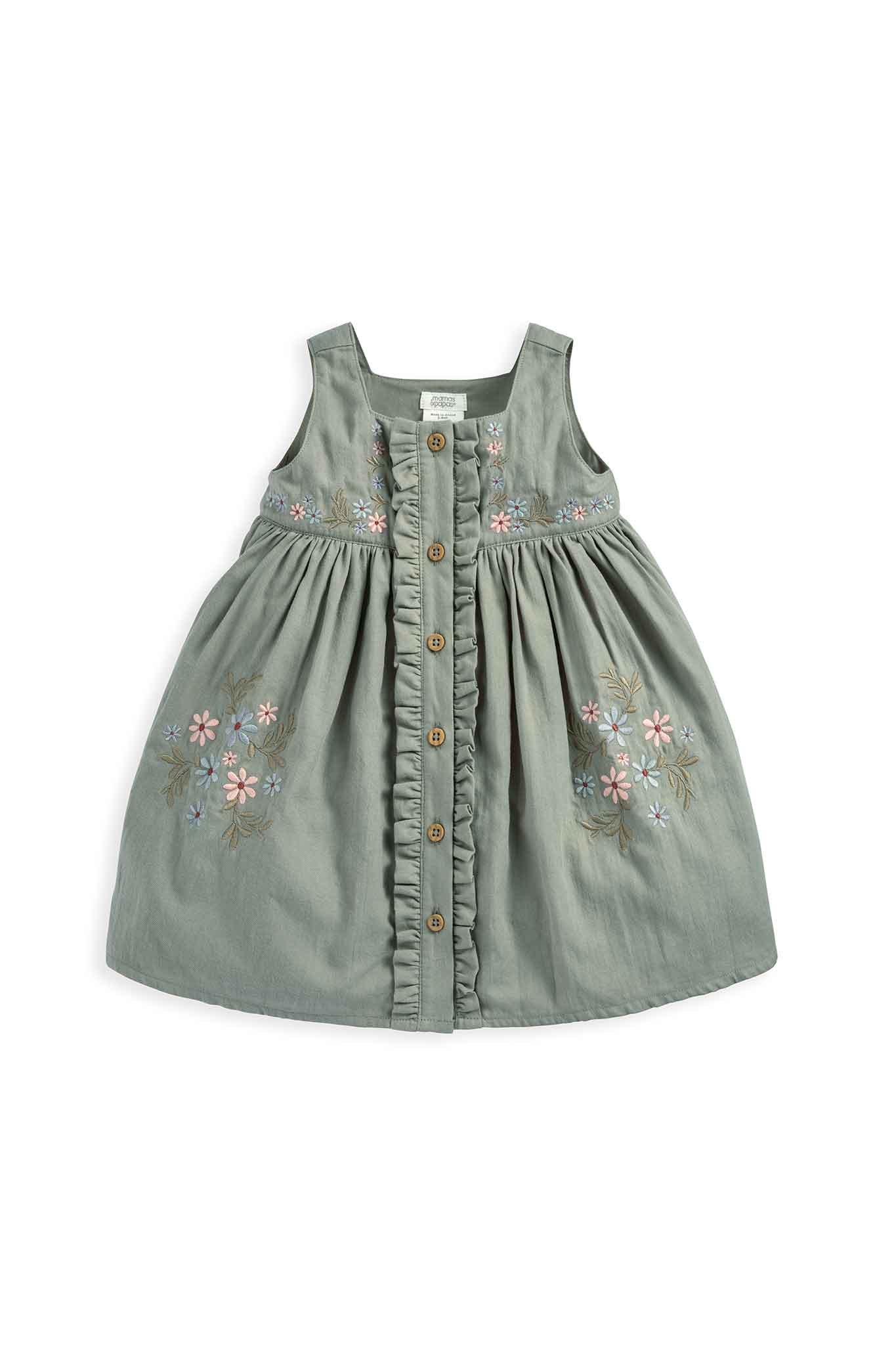 mamas & papas floral embroidered pinny