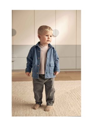 mamas & papas denim shacket and tee
