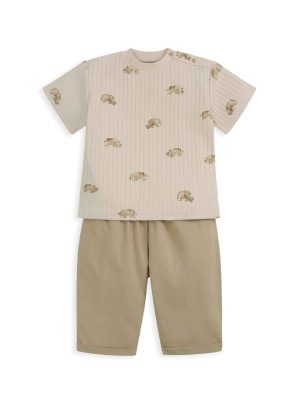 mamas & papas t shirt and trouser 2 pack