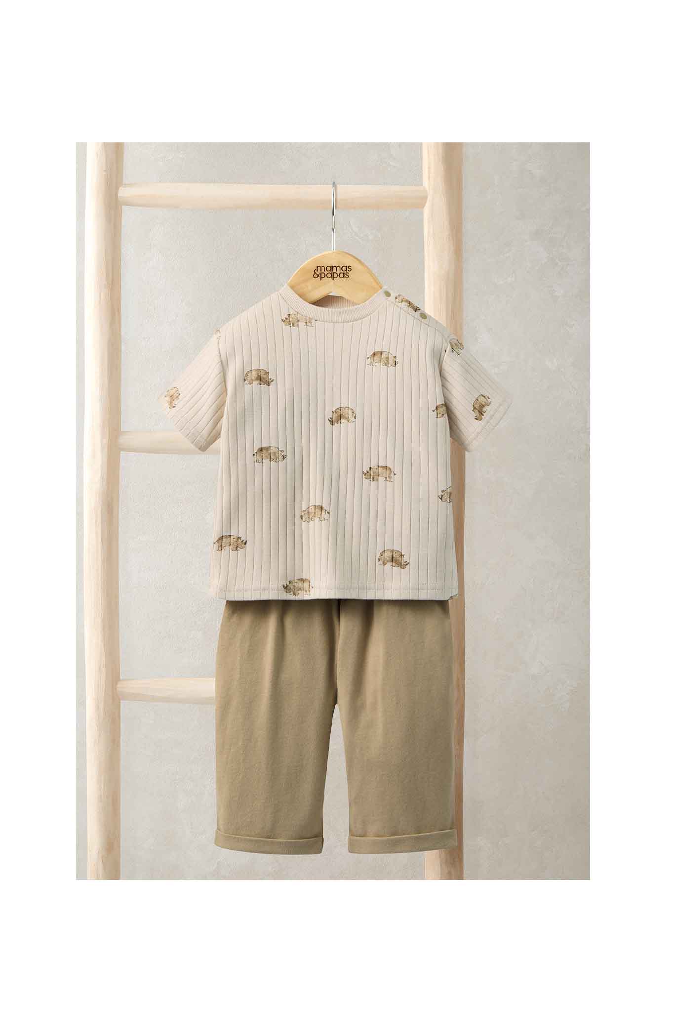 mamas & papas t shirt and trouser 2 pack