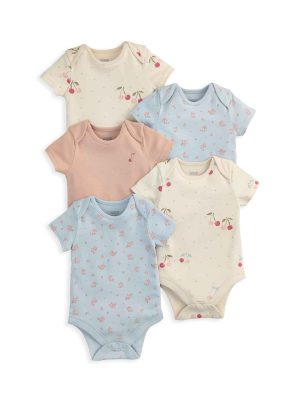 mamas & papas cherries bodysuit 5 pack
