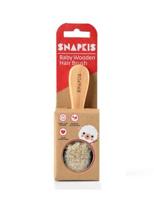 snapkis bath accessories baby brush wooden