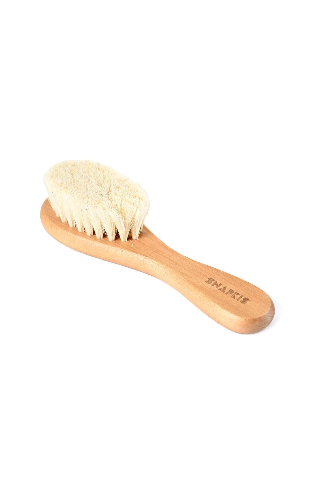 snapkis bath accessories baby brush wooden