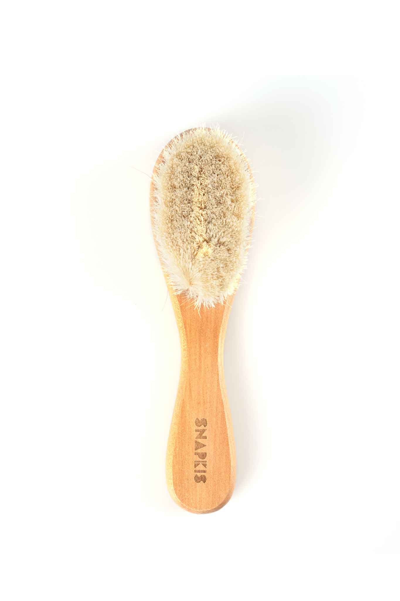 snapkis bath accessories baby brush wooden