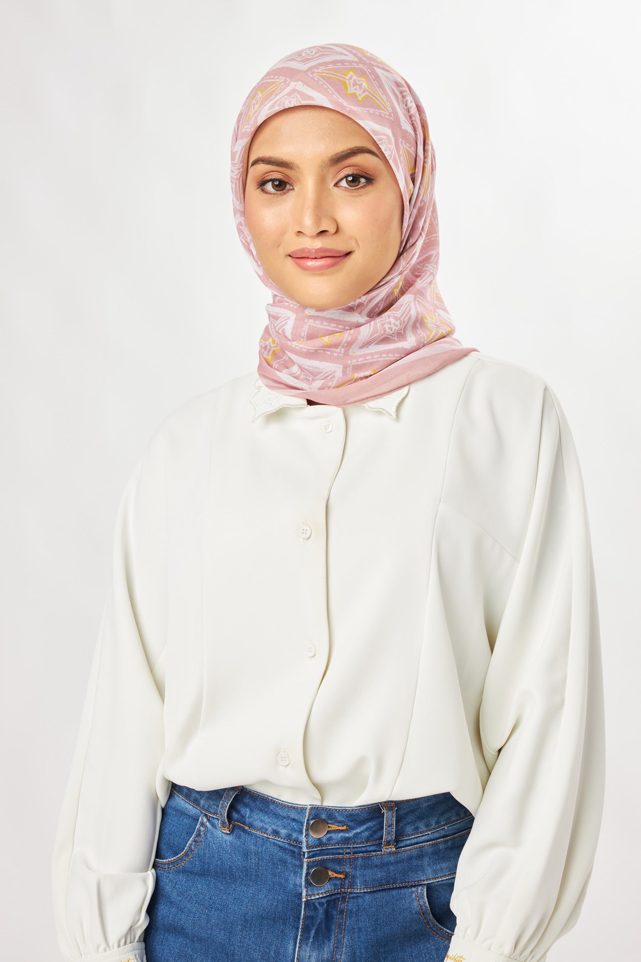 marny square scarf dusty pink