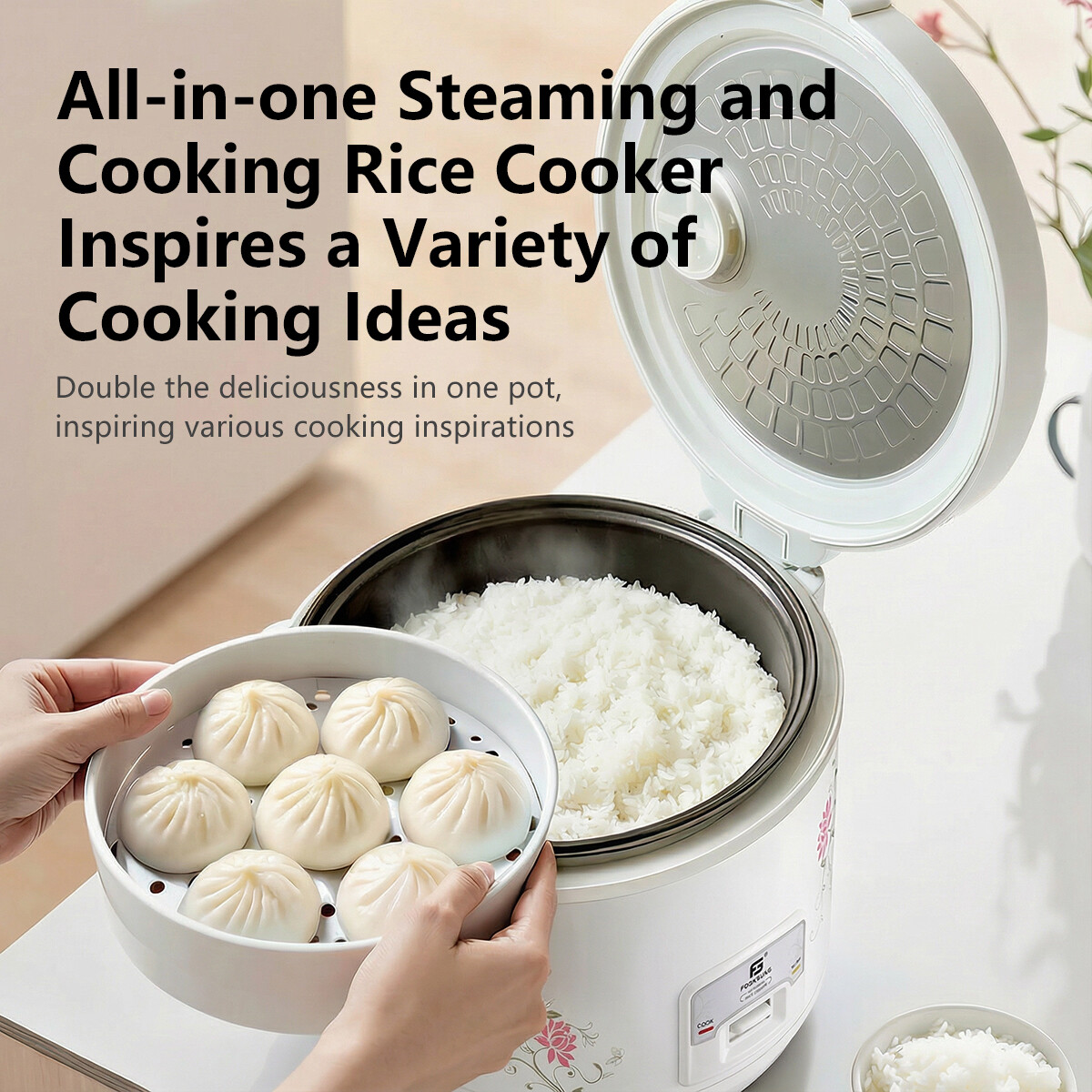 6L Non-Stick Rice Cooker 10 People Capacity Classic Style with Steamer Multifunction 電飯鍋 多功能鍋 - Image 3