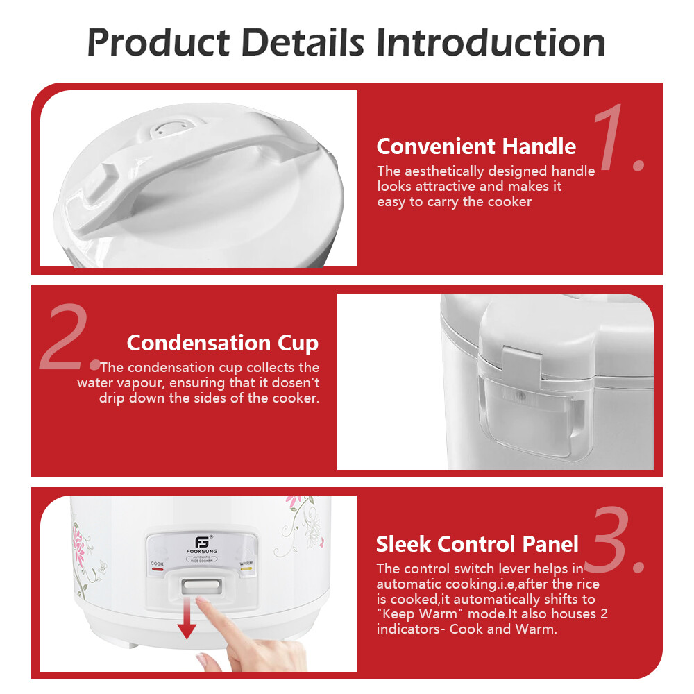 6L Non-Stick Rice Cooker 10 People Capacity Classic Style with Steamer Multifunction 電飯鍋 多功能鍋 - Image 4