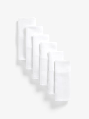 mothercare white muslins 6 pack