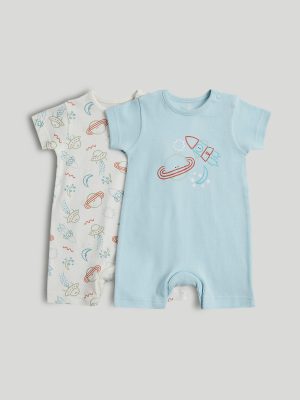mothercare 2 pack space rompers