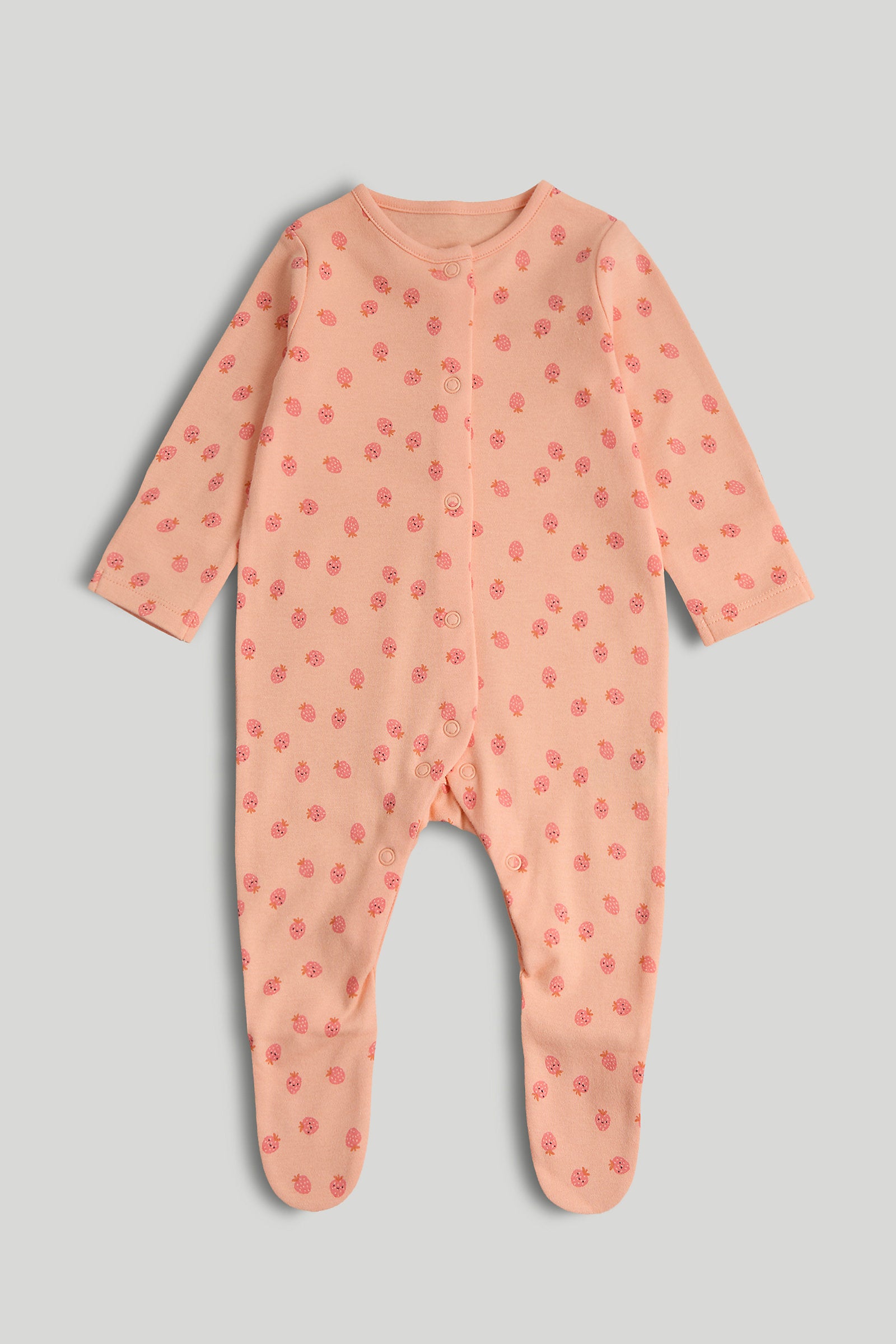 mothercare 3 pack strawberry sleepsuits