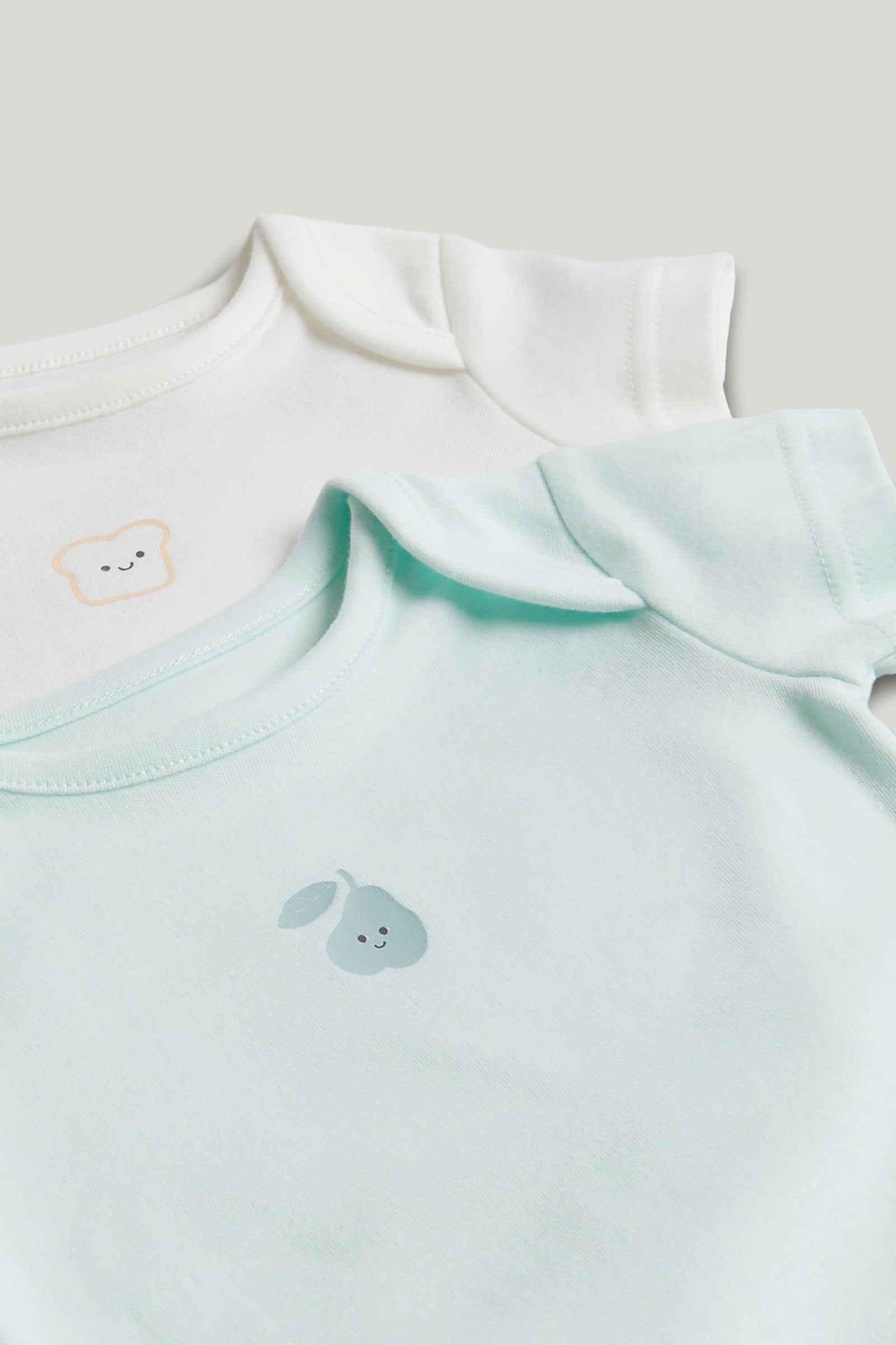mothercare 5 pack breakfast friends short sleeved bodysuits