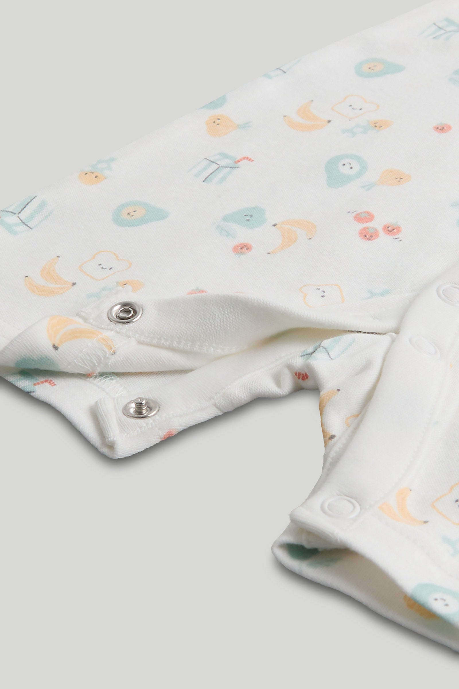 mothercare 2 pack breakfast friends rompers