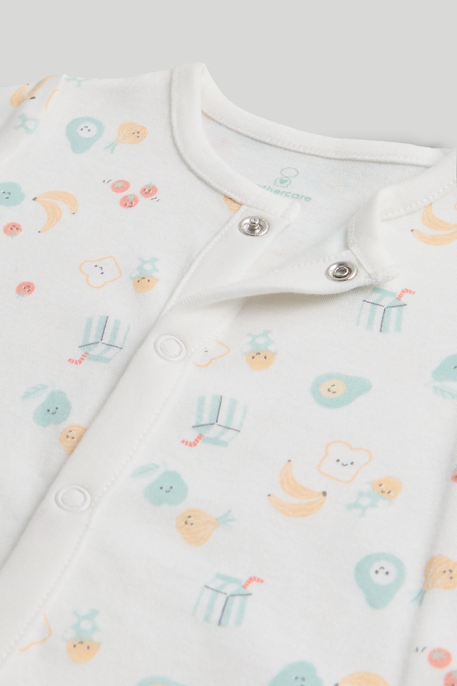 mothercare 2 pack breakfast friends rompers