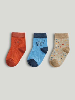 mothercare 3 pack safari baby socks