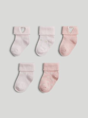 mothercare 5 pack pink baby socks