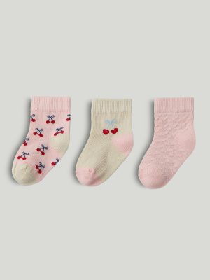 mothercare 3 pack pink baby socks