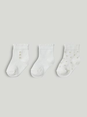 mothercare 3 pack white baby socks