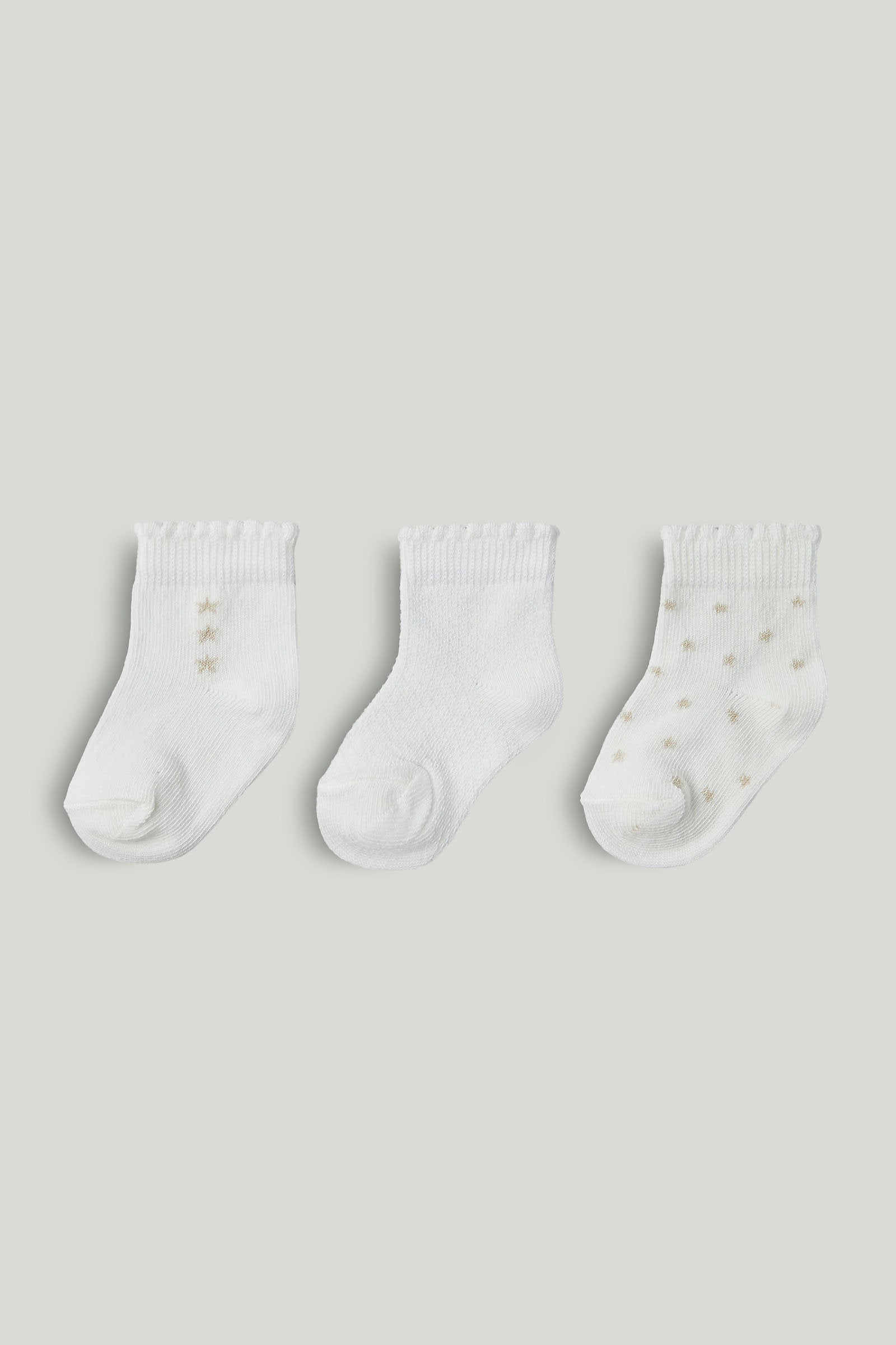 mothercare 3 pack white baby socks