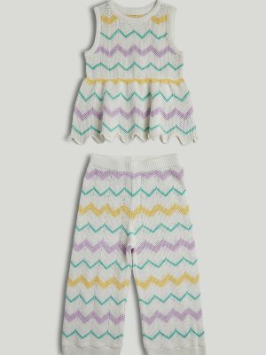 mothercare crochet top and trousers outfit