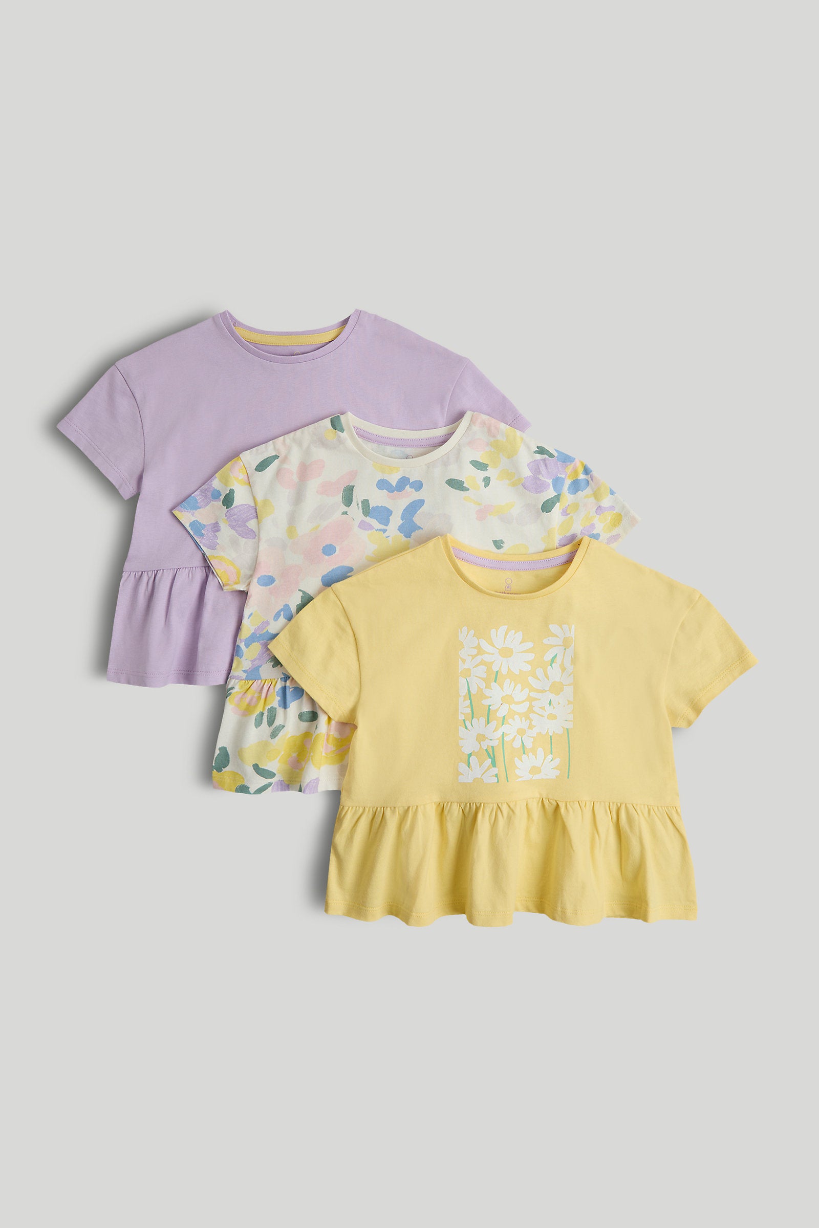 mothercare 3 pack peplum t shirts