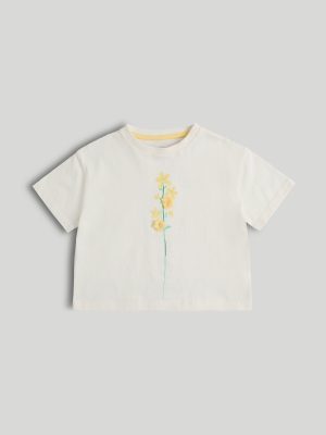 mothercare white flower t shirt