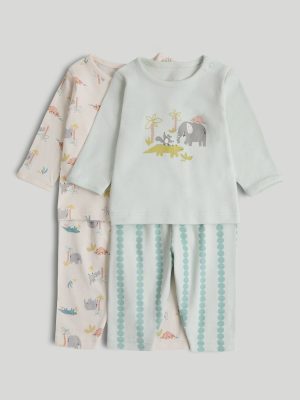 mothercare animals pyjamas 2 pack