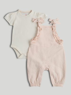 mothercare striped dungarees and bodysuit outfit