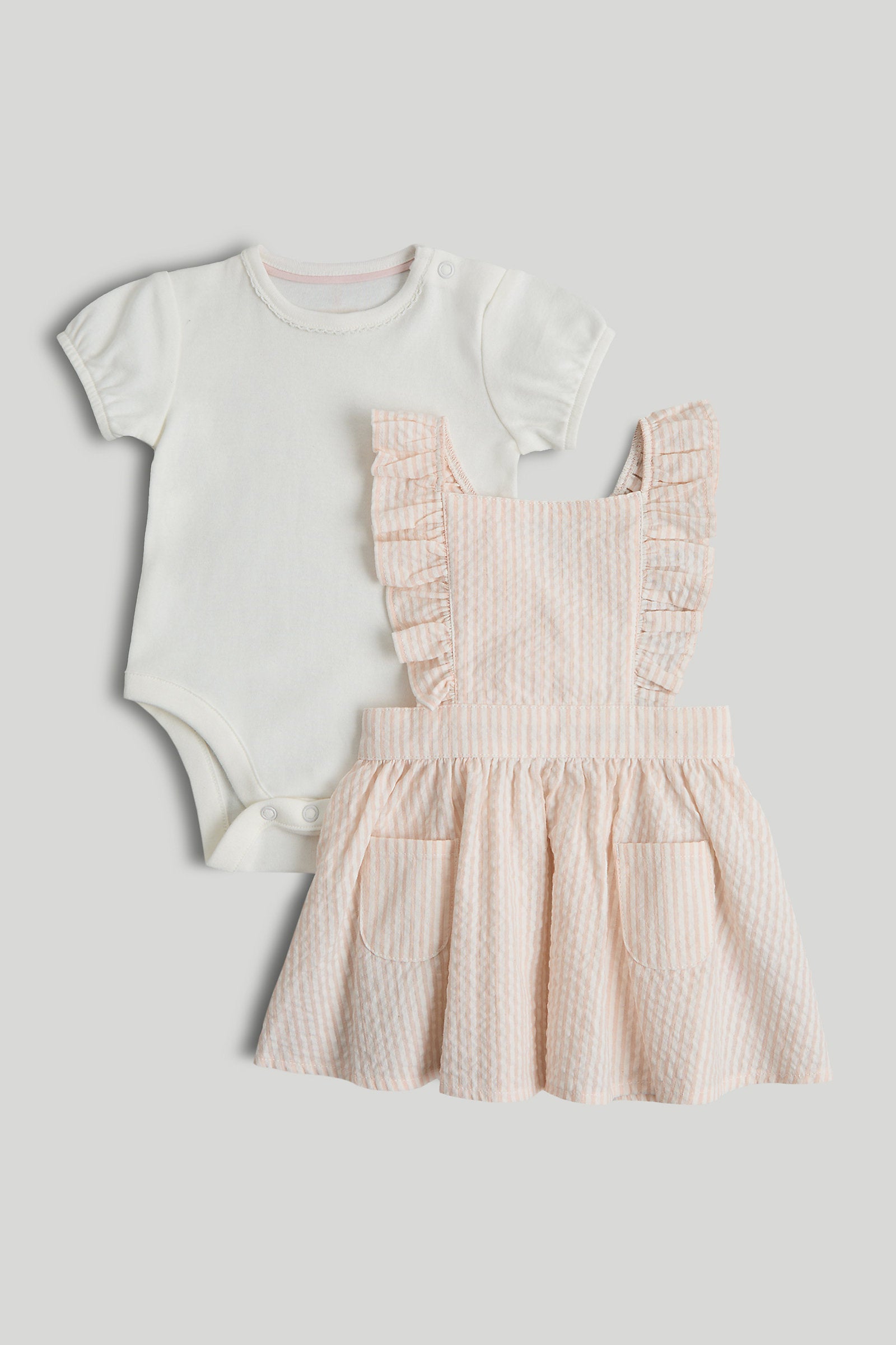 mothercare my first pinny dress and bodysuit outfit