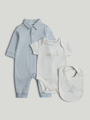 mothercare my first blue 3 piece outfit