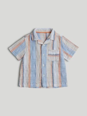 mothercare striped textured cotton shirt