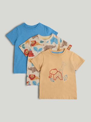 mothercare 3 pack origami animal t shirts