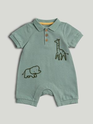mothercare green safari romper