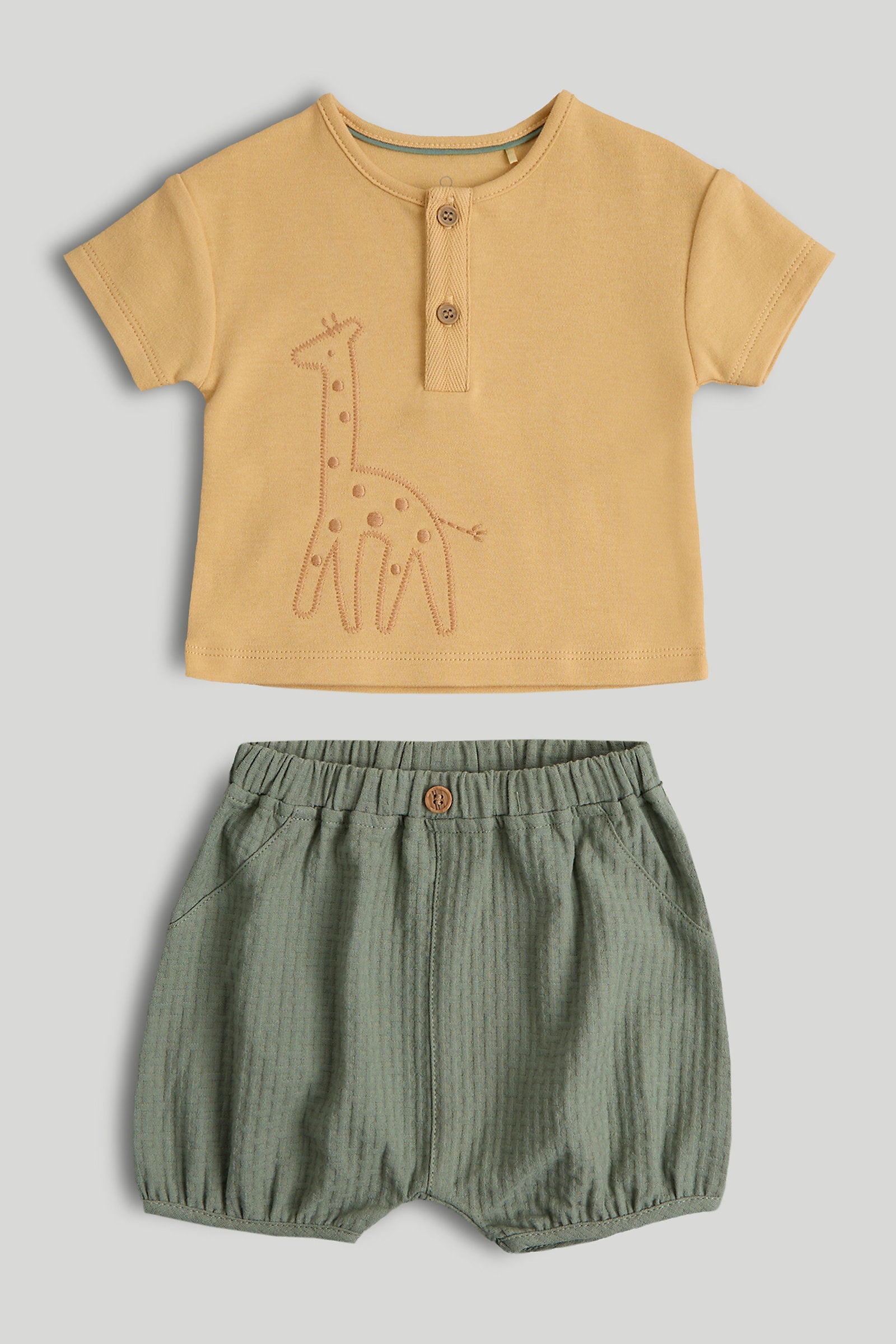 mothercare safari t shirt and shorts outfit