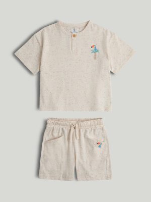 mothercare henley t shirt and shorts outfit