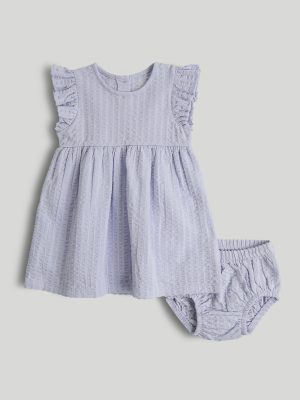 mothercare lilac jersey dress and knickers outfit