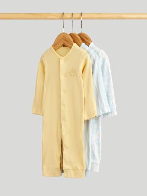 mothercare 3 pack transport footless sleepsuits