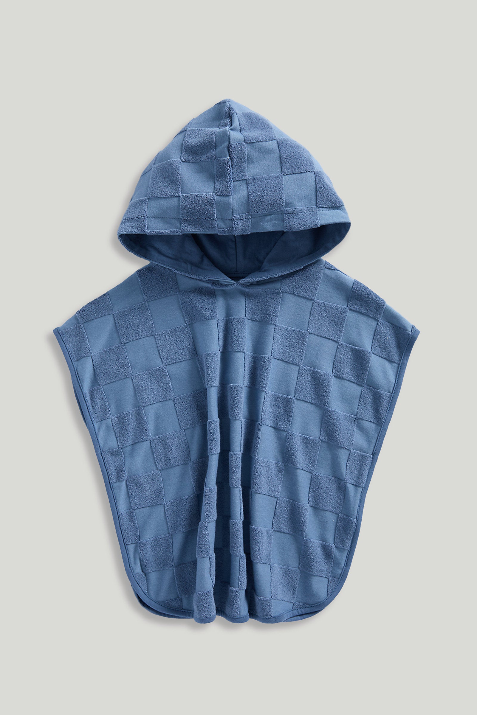 mothercare blue checked towelling poncho