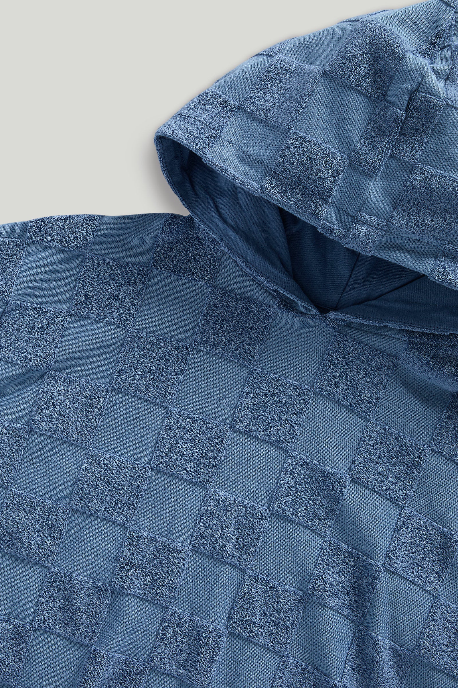mothercare blue checked towelling poncho